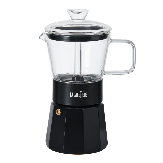 La Cafetiere Verona Glass Espresso Maker, 6-Cup - Black