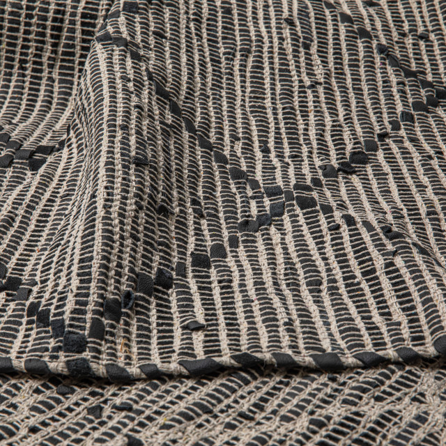 Thread Office Morpeth Rug in Charcoal, 240cm x 330cm texture close up