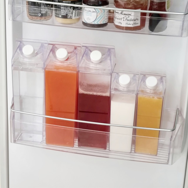 Trendz Of Today Square Clear Carton Bottles - 500ml in the fridge