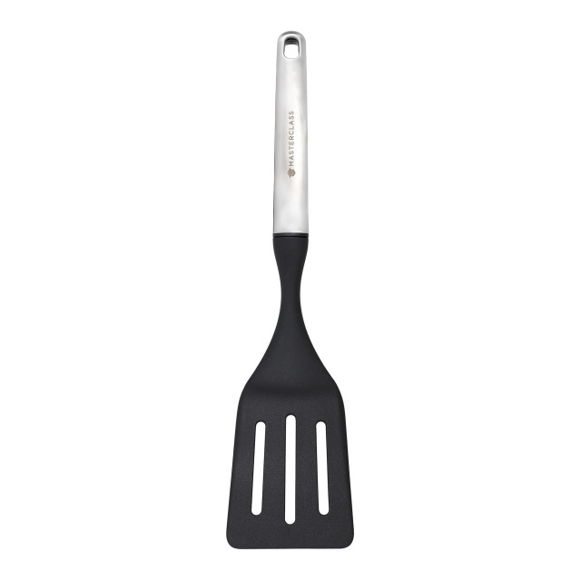 MasterClass Soft Grip Stainless Steel Slotted Turner, 34cm angle