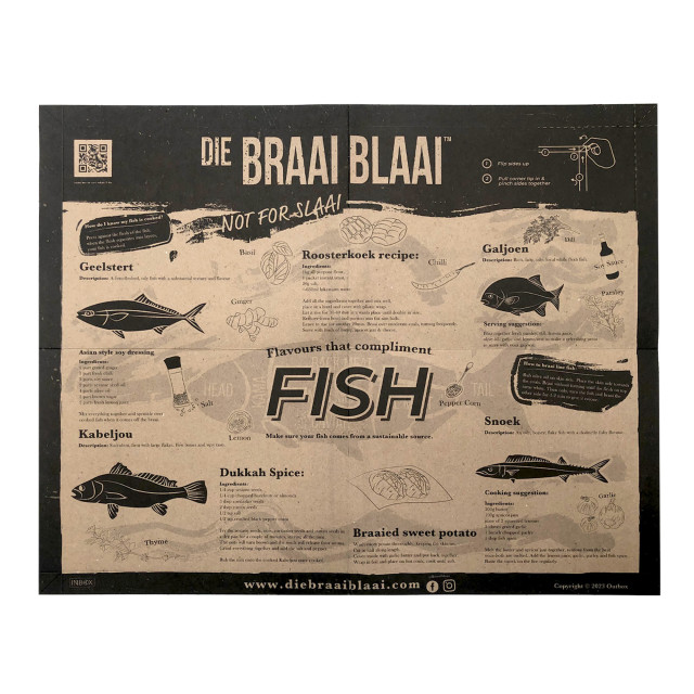 Die Braai Blaai Disposable Braai Sheets, Pack of 6 fish sheet