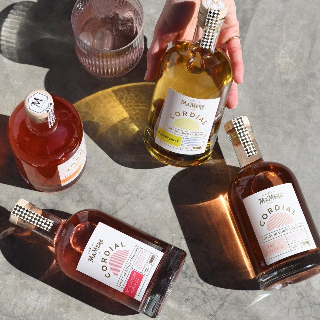 Ma Mere Confections Blood Orange & Ginger Flavoured Cordial with other cordials