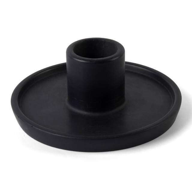 Alkaline Small Candlestick Holder - Black