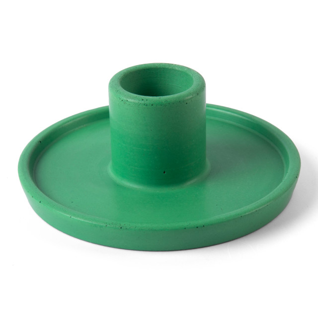 Alkaline Small Candlestick Holder - Green
