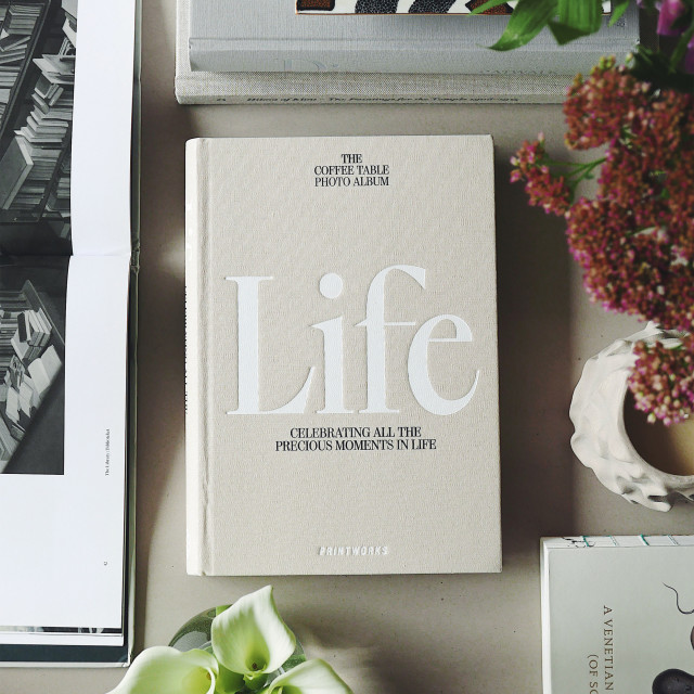 Printworks Life Blank Photo Book on table