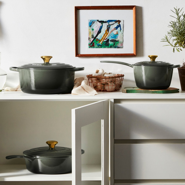 Le Creuset Thyme Signature 4.2 Litre Round Cast Iron Casserole, 24cm