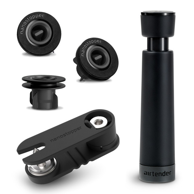 Airtender Food & Wine Vacuum Blister Pack - Black