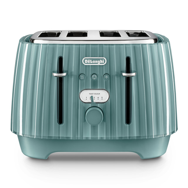 DeLonghi Ballerina 4-Slice Toaster, 1800W - Laguna Green angle