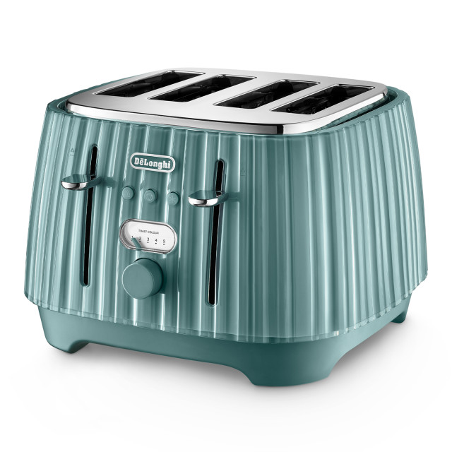 DeLonghi Ballerina 4-Slice Toaster, 1800W - Laguna Green