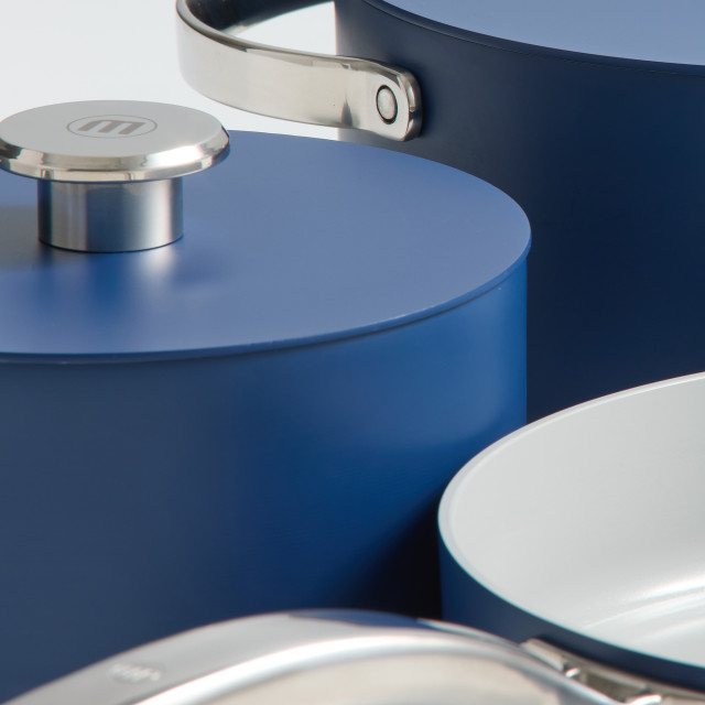 Wolstead Mineral Non-Stick Cookware, Set of 4 - Navy detail