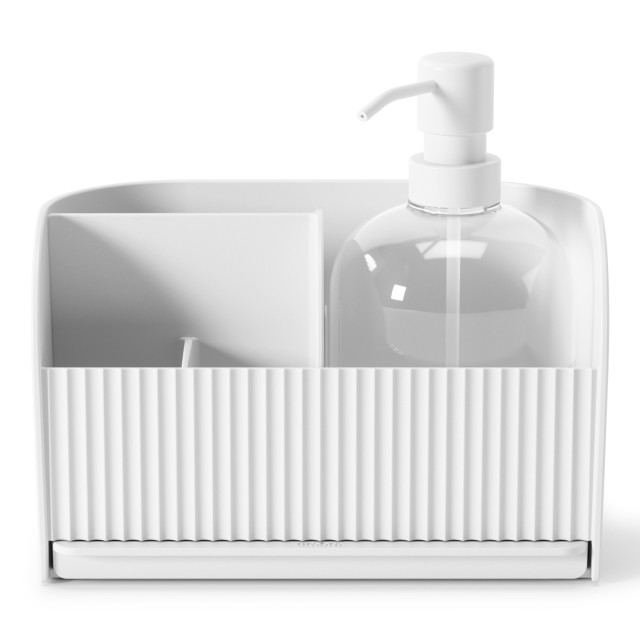 Umbra Sling Sink Caddy with Soap Dispenser front view