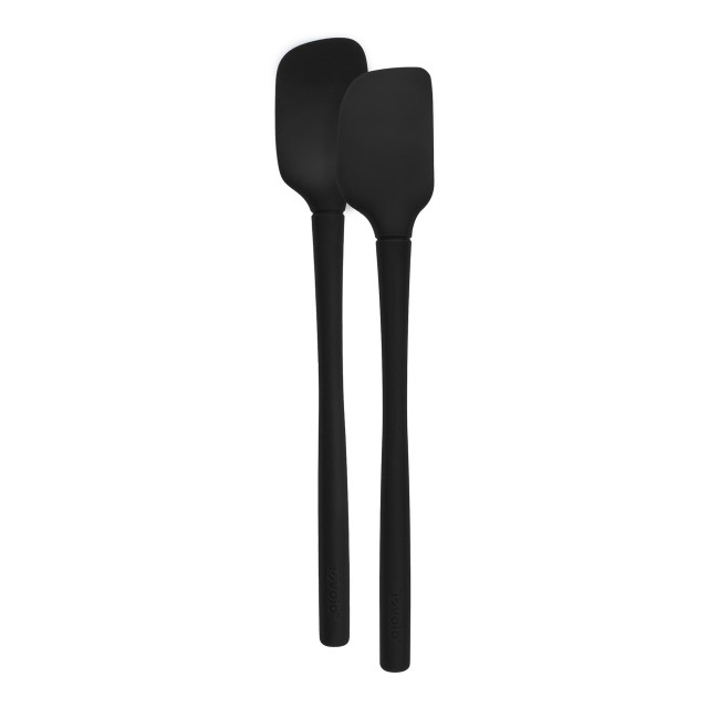 Tovolo Flex-Core Silicone Mini Spatula & Spoonula, Set of 2 - Black