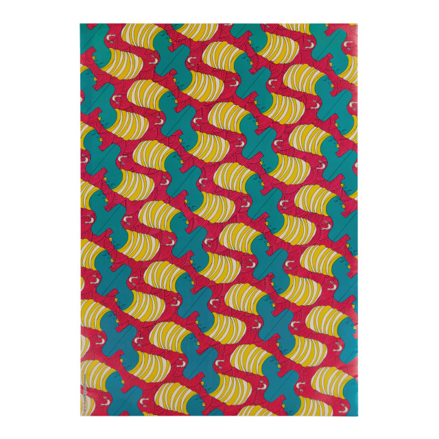 aLove Supreme Wrapping Paper - African Lady (Aqua on Pink)