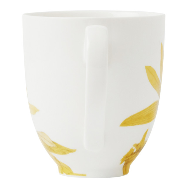 Maxwell & Williams Royal Botanic Gardens Orchids Mug, 350ml - Yellow angle