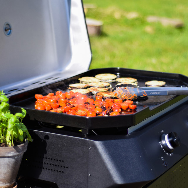 Cozze 2 Burner Gas Plancha 600 with Lid