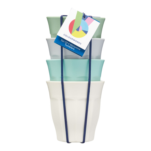 KitchenCraft Colourworks Tumblers, Set of 4 packaging