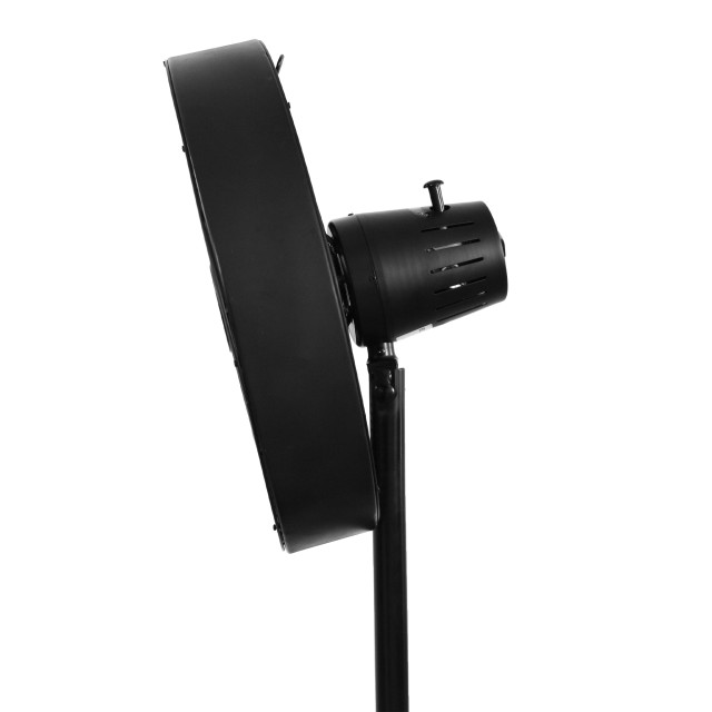 Alva Air Matte Black Drum Pedestal Fan detail