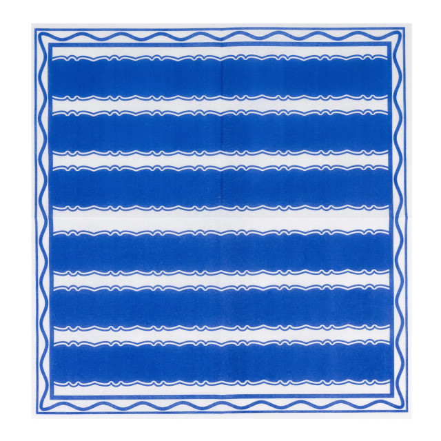 Tavola Stripe Biodegradable Paper Napkins, Pack of 25 - Blue angle