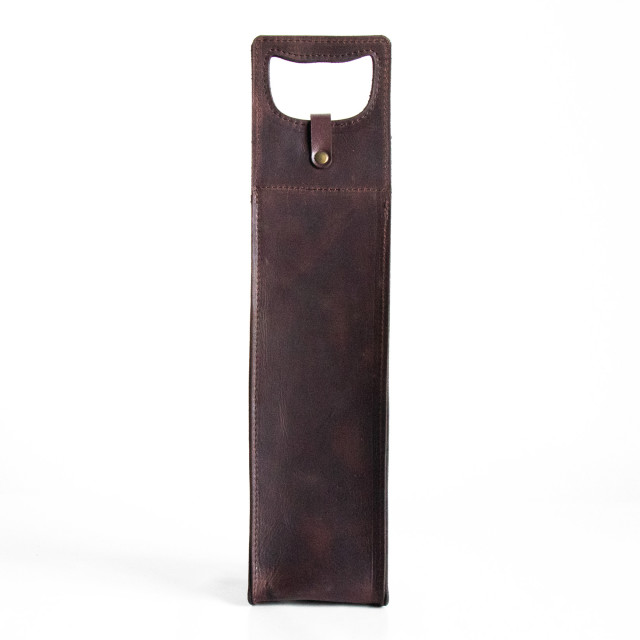 Pieter De Jager Leather Wine Carrier - Brown