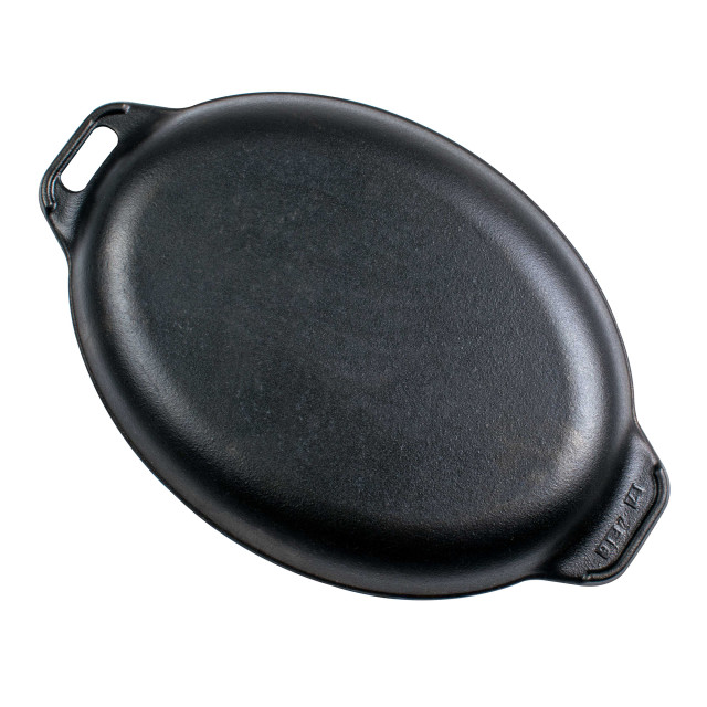 Victoria Enamelled Oval Serving Cast Iron Griddle - Medium