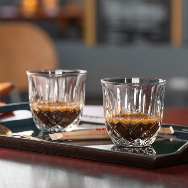 Nachtmann Barista Noblesse Espresso Glasses, Set of 2 on the table