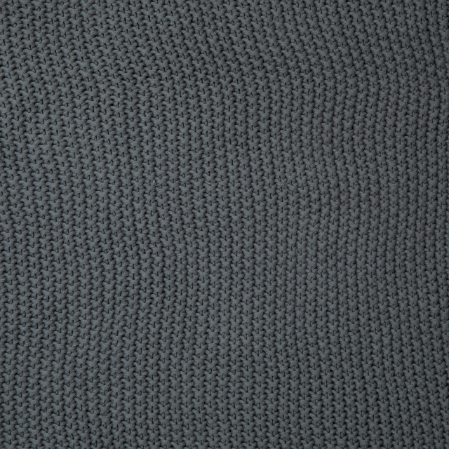 Thread Office Knitted Cotton Throw - charcoal close up