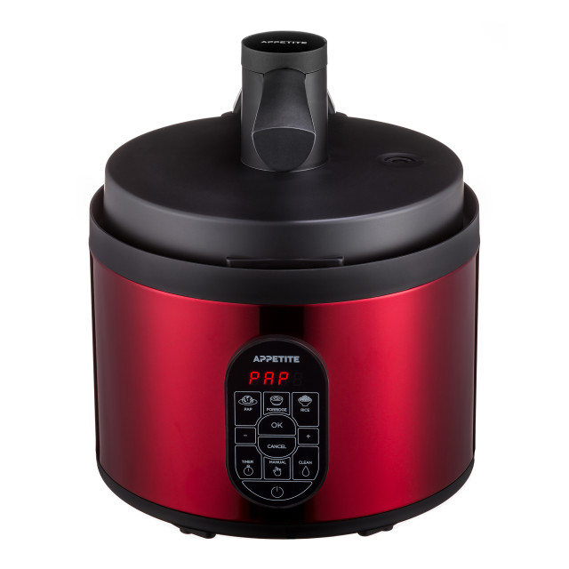 Appetite Automatic Pap Maker Deluxe with Auto Stir - Red