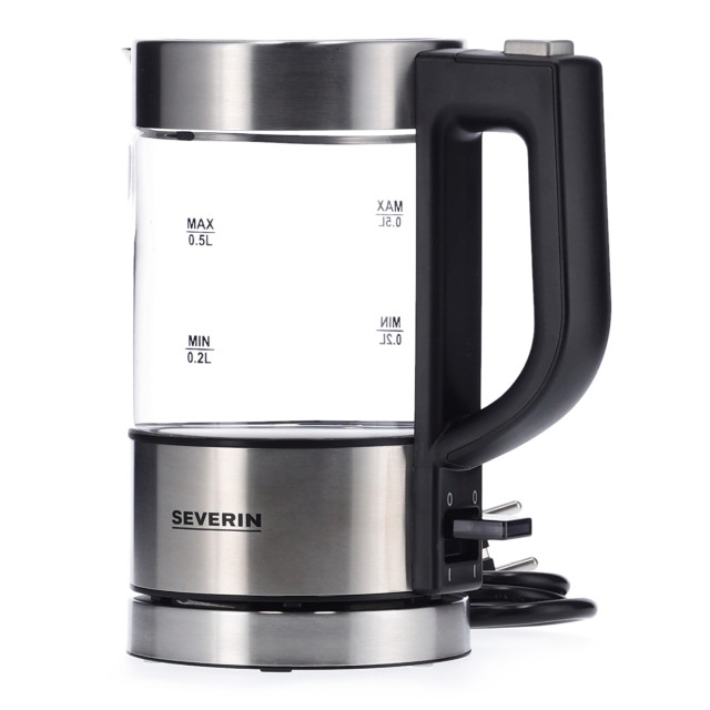 Severin Electric Glass Kettle, 500ml angle