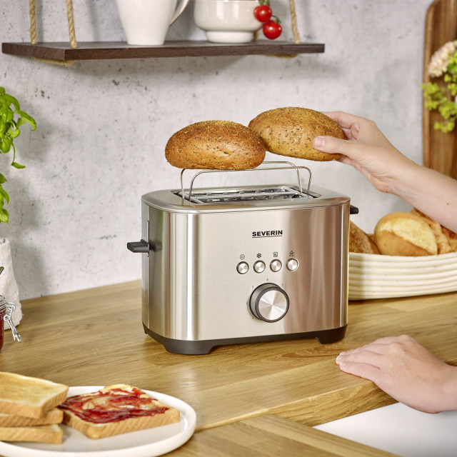 Severin 2 Slice Toaster with Bagel Function, 800W with bagels