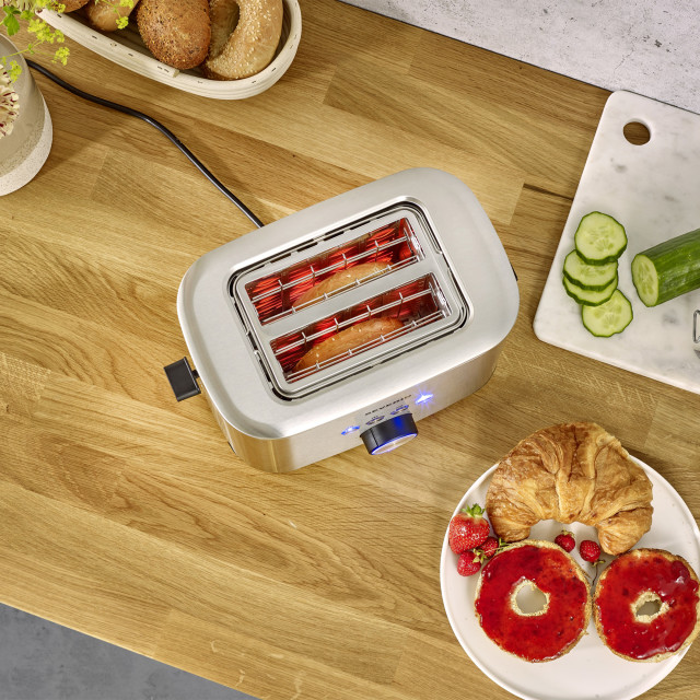 Severin 2 Slice Toaster with Bagel Function, 800W with bagels