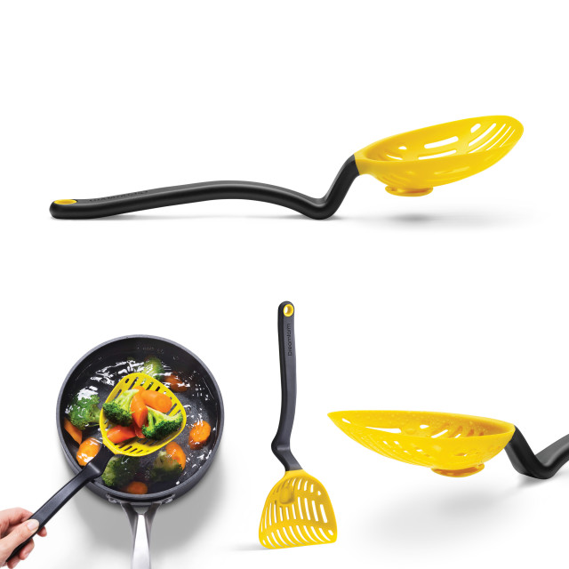 Dreamfarm Lestrain Dripless Sit-Up Scoop Strainer - Yellow detail