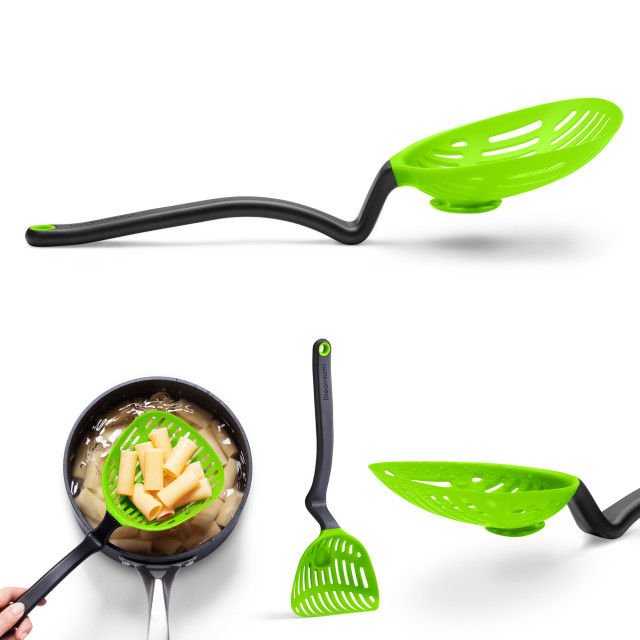 Dreamfarm Lestrain Dripless Sit-Up Scoop Strainer - Green detail
