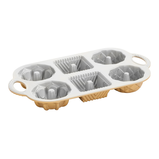 Nordic Ware Geo Bundtlette Pan, 6-Cups angle
