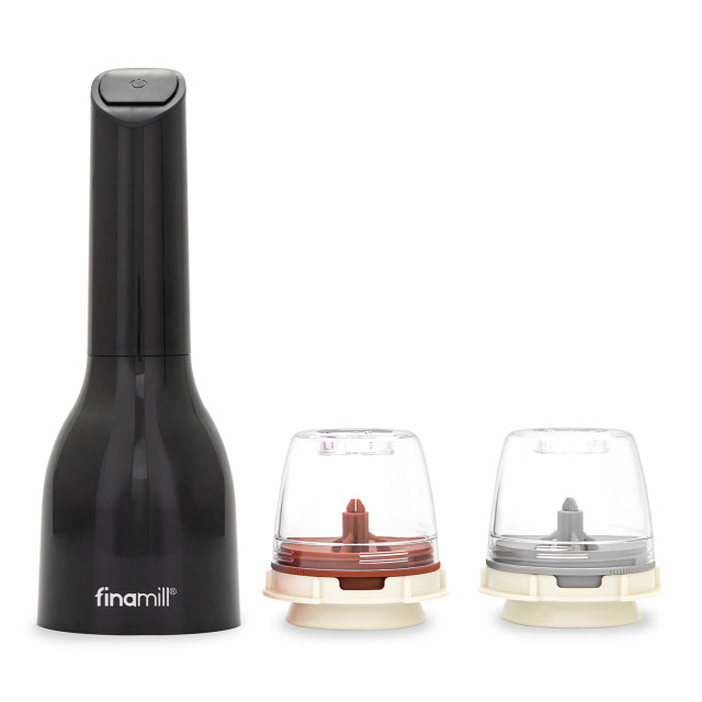 FinaMill Battery Operated Grinder with Pods - Midnight Black