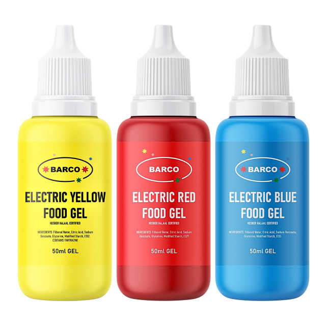 Barco Gel Food Colouring, Set of 3