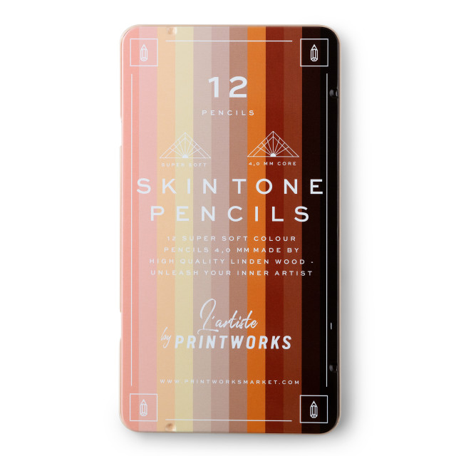Printworks Skin Tone Colour Pencils, Set of 12