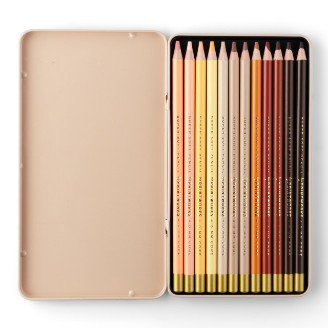 Printworks Skin Tone Colour Pencils, Set of 12 angle