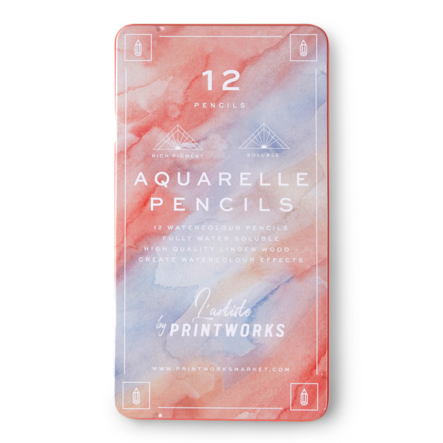 Printworks Aquarelle Colour Pencils, Set of 12