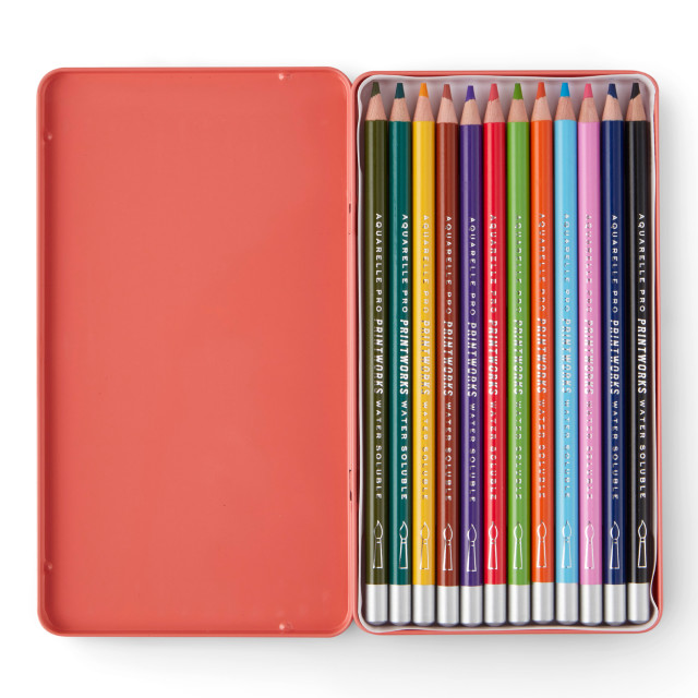 Printworks Aquarelle Colour Pencils, Set of 12 angle