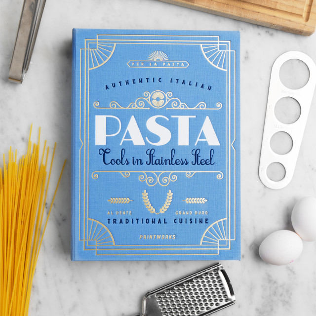 Printworks The Essentials Pasta Tools Set on the table with pasta