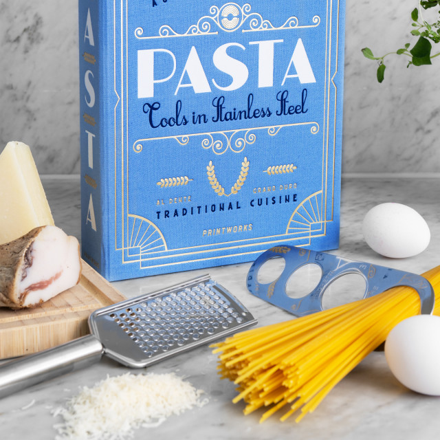 Printworks The Essentials Pasta Tools Set on the table with pasta