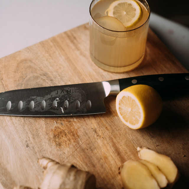 Lifestyle image of JAN Kitchen Knife in Magnetic Box, 18cm