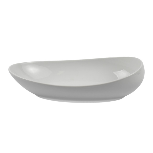 Omada Irregular Porcelain Oval Plate, 29.8cm angle