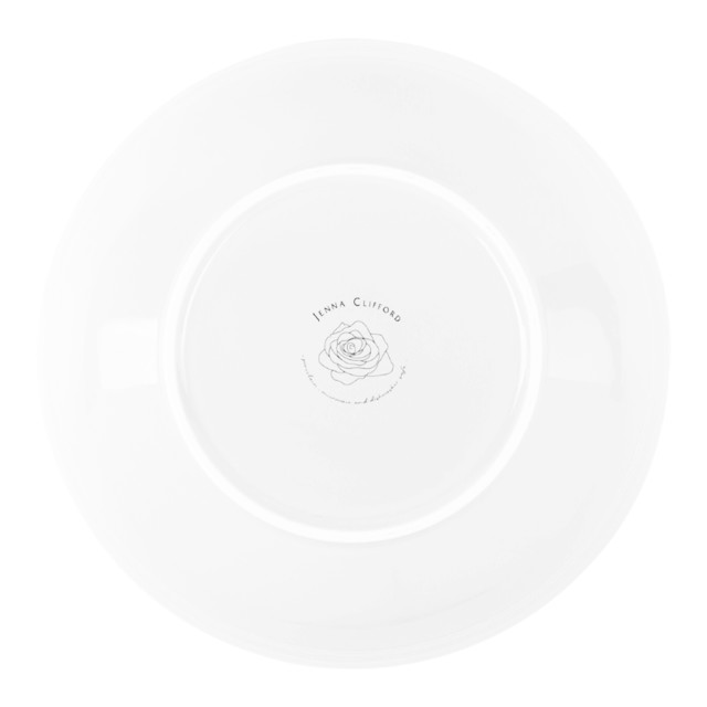 Jenna Clifford Embossed Lines Salad Bowl - Super White angle