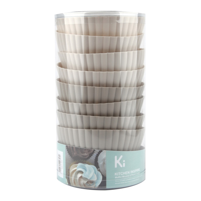 Kitchen Inspire Large Silicone Muffin Liners, Set of 8 packaging