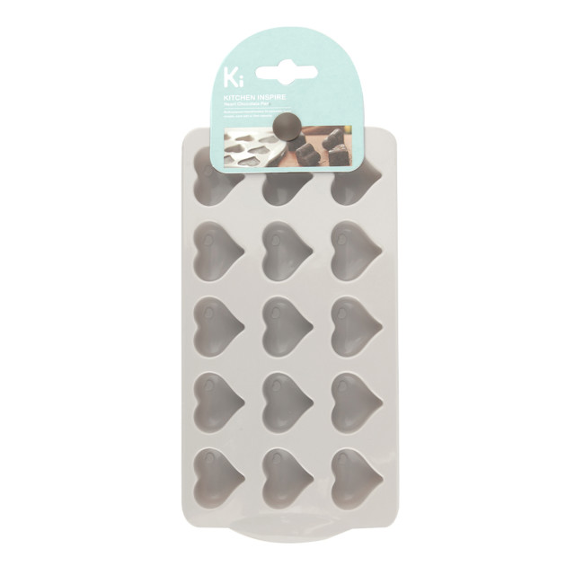 Kitchen Inspire Silicone Heart Chocolate Mould, 15-Cup packaging