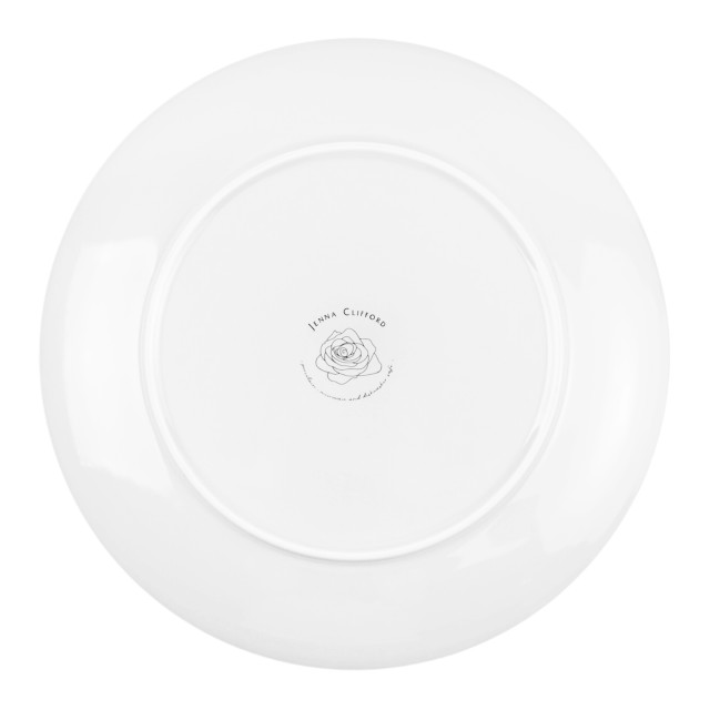 Jenna Clifford Embossed Lines Side Plate, Set of 4 - Super White angle