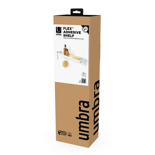 Umbra Flex Adhesive Bathroom Shelf packaging