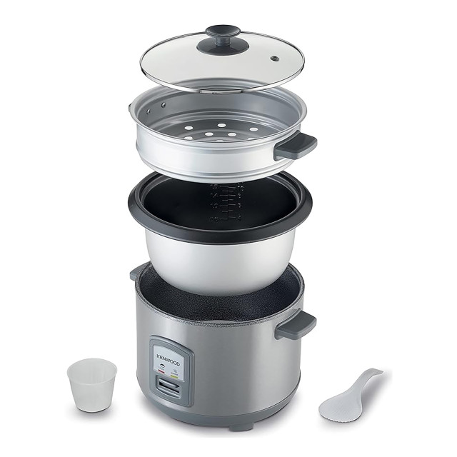 Kenwood Stainless Steel Rice Cooker With Steamer Basket, RCM45.000SS details