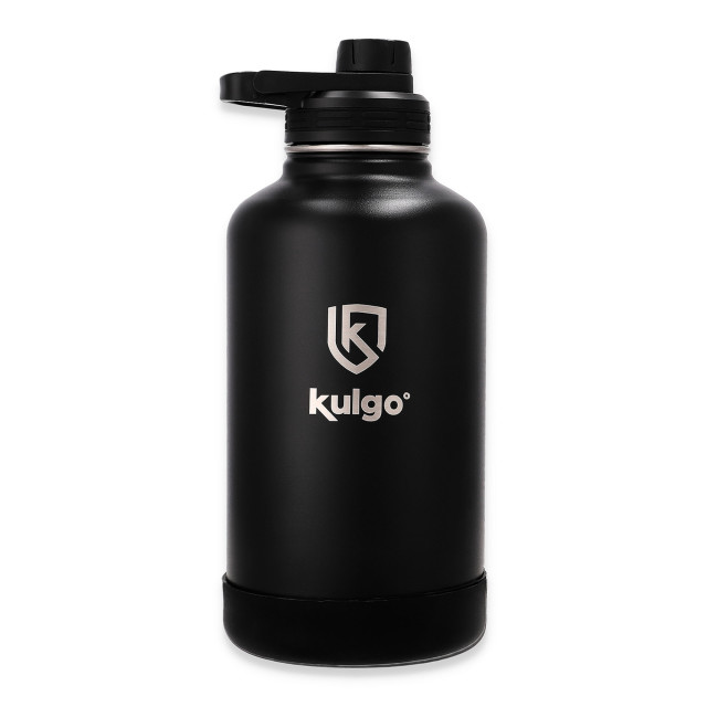 Kulgo Double-Walled Stainless Steel Flask, 1.9L - Black